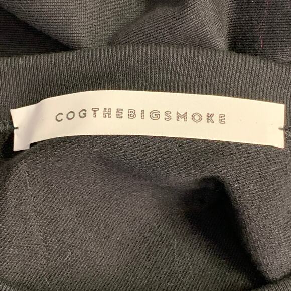 COGTHEBIGSMOKE One Size Black Cotton Oversized Crew Neck Sweatshirt Casual Top - Picture 6 of 8